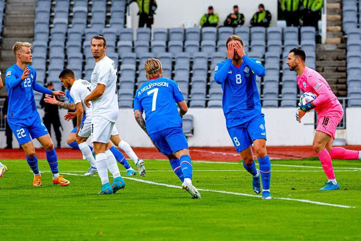 Íslenska karlalandsliðinu gekk illa að skora mörk á árinu 2022.