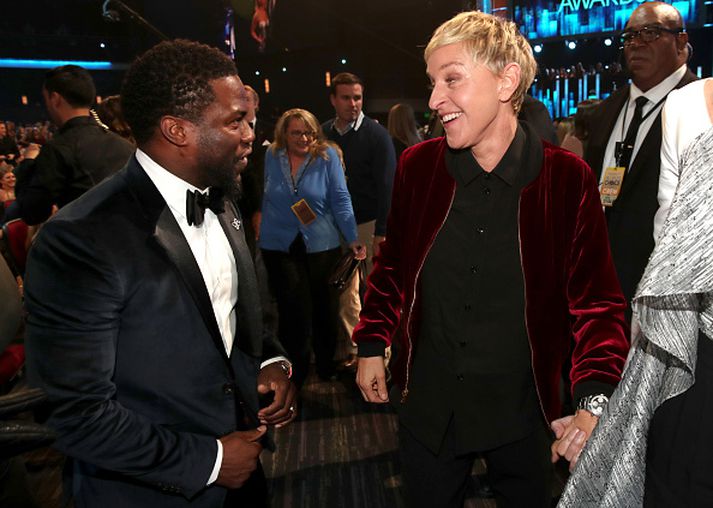 Kevin Hart og Ellen DeGeneres hafa verið vinir um árabil.