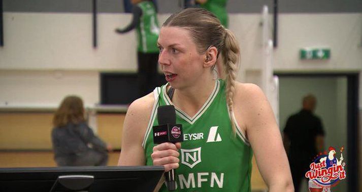 Paulina Hersler var maður leiksins í sigri Njarðvíkur á Keflavík í gær og er á leiðinni á Just wingin' it í fyrsta sinn.