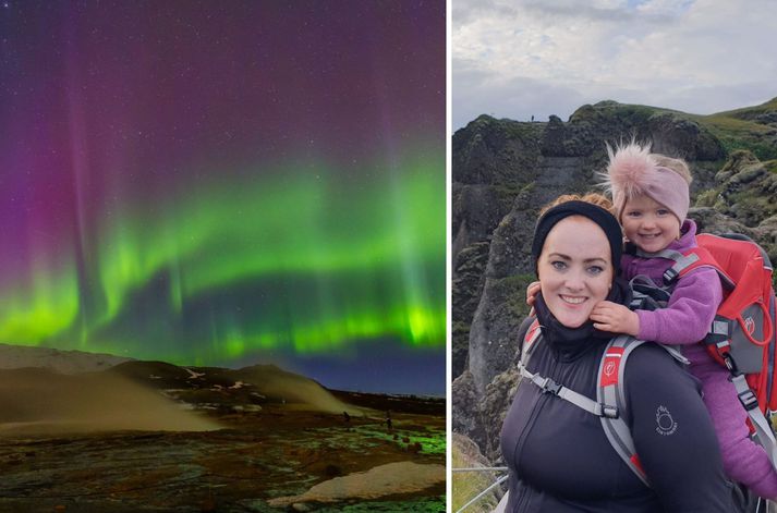 Katrín Harpa ætlaði að horfa á Norðurljósin með fjölskyldu sinni þegar leiðsögumenn frá Superjeep vísuðu þeim í burtu.