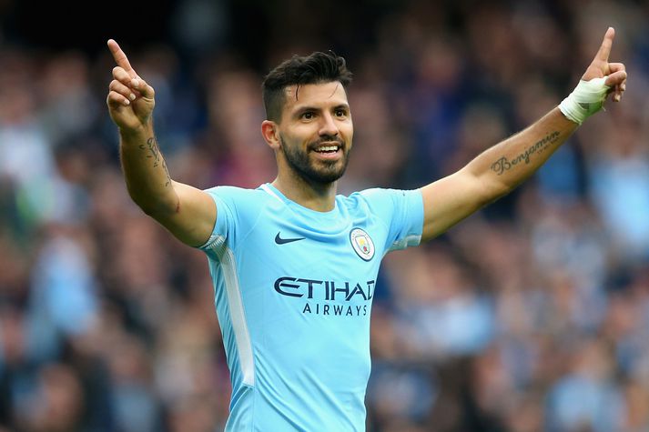 Sergio Aguero misnotaði víti í kvöld