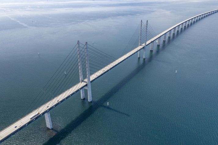 Eyrarsundsbrúin tengir Malmö í Svíþjóð við dönsku höfuðborgina Kaupmannahöfn.