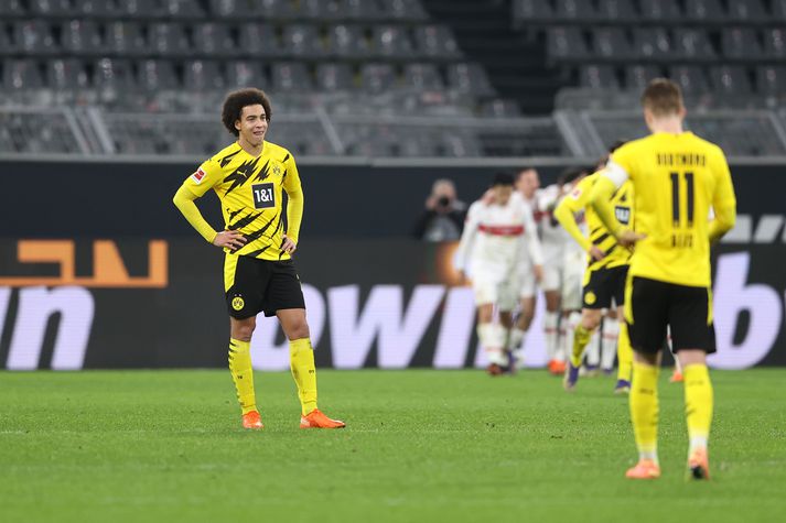Dortmund fékk á sig fimm mörk og steinlá á heimavelli í dag.