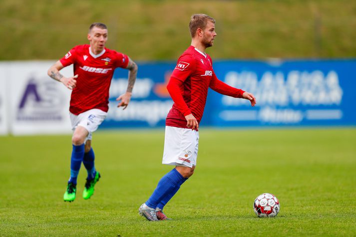 Einar Karl Ingvarsson gerði gæfumuninn fyrir Val gegn Breiðabliki.