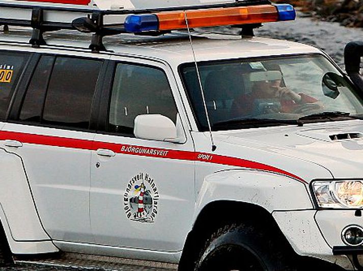 Björgunarsveitamenn eru á leið til að aðstoða slasaðan hestamann í Þorgeirsfirði.