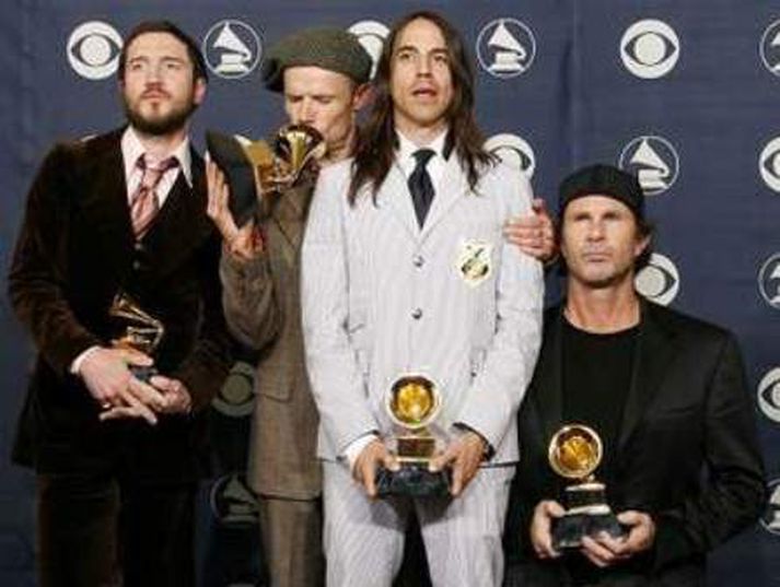red hot chili peppers
John Frusciante (lengst til vinstri) hefur sagt skilið við félaga sína í Red Hot Chili Peppers.