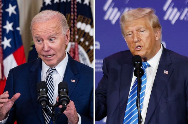 Joe Biden og Donald Trump.