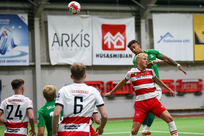 Ísak Snær Þorvaldsson í leiknum gegn HK þar sem hann skoraði og lagði upp mark.