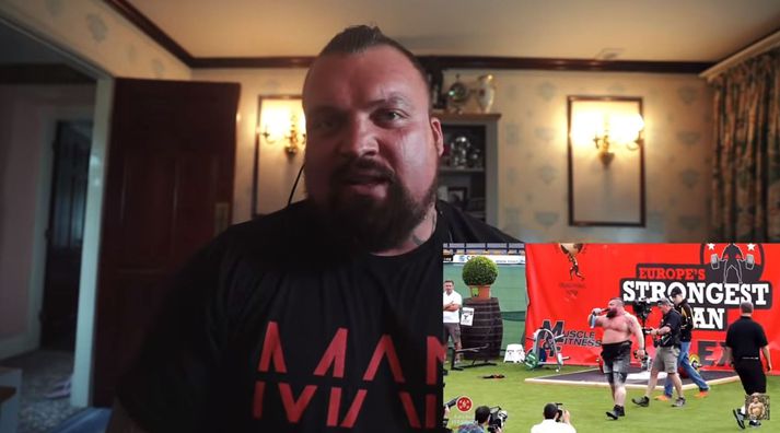 Eddie Hall fór yfir gamlar keppnir.