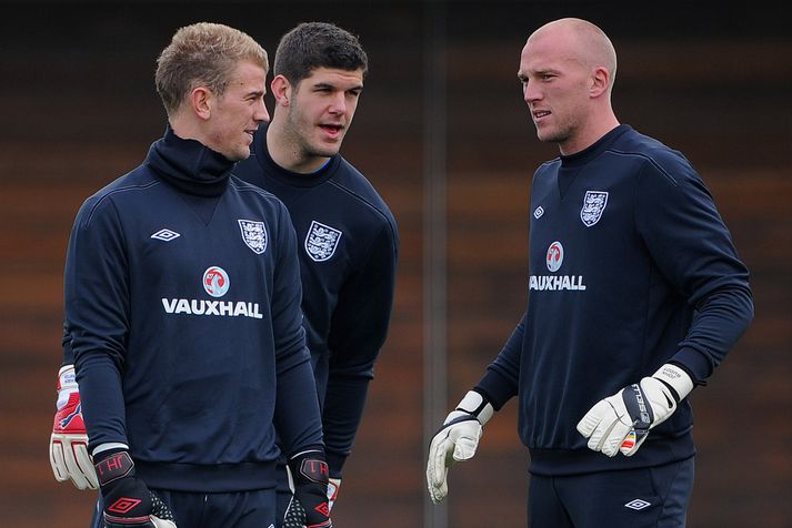 Joe Hart til vinstri og Ruddy til hægri