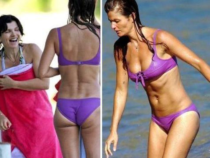 Ali Hewson eiginkona Bono og Helena Christensen fyrirsæta.