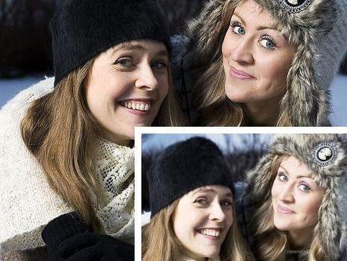 Jákvæðar fréttir: Eva María og Ragnhildur Steinunn eru báðar barnshafandi. MYND/Stefán Fréttablaðið.