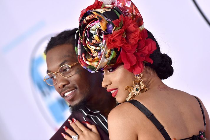 Offset og Cardi B á American Music Awards í október síðastliðnum.