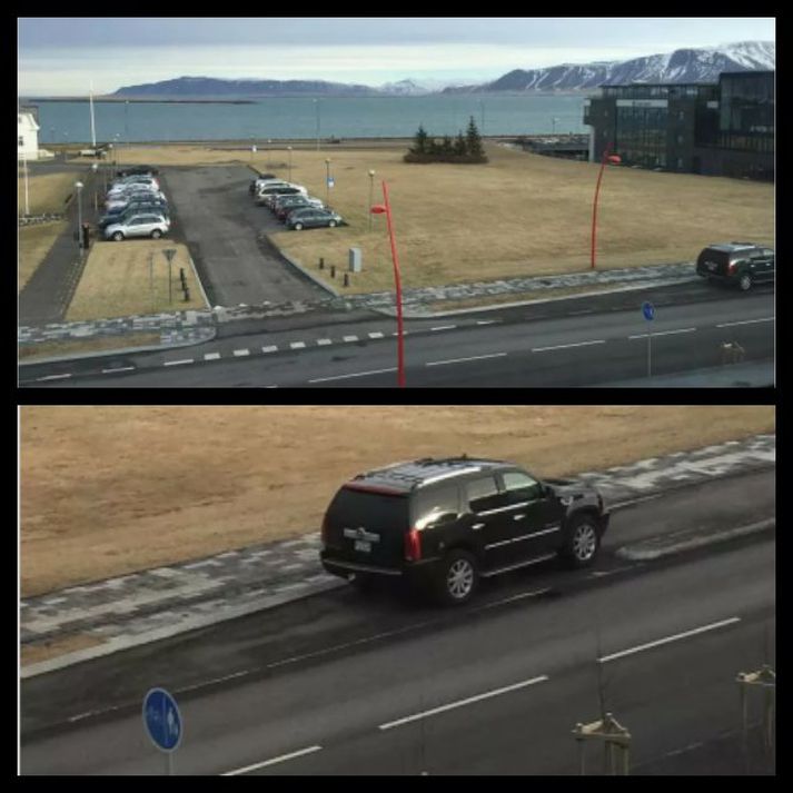 Myndin sem lögreglan á höfuðborgarsvæðinu birti af bílnum í Borgartúni.