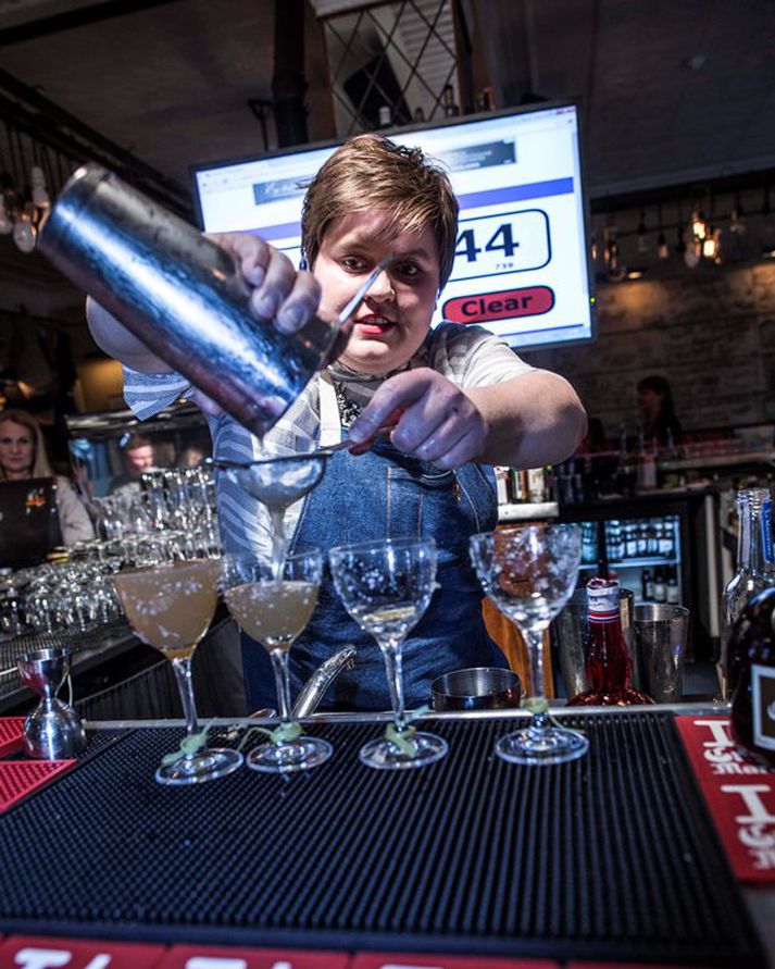 Vala Stefánsdóttir stóð uppi sem sigurvegari með drykkinn Lady Margarita.