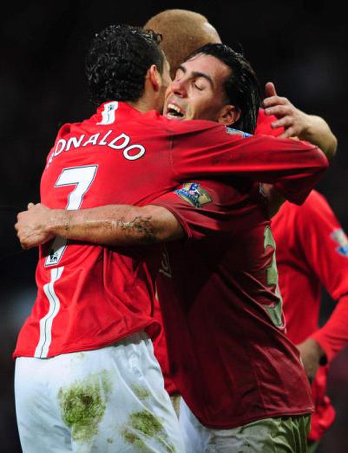 Cristiano Ronaldo og Carlos Tevez.