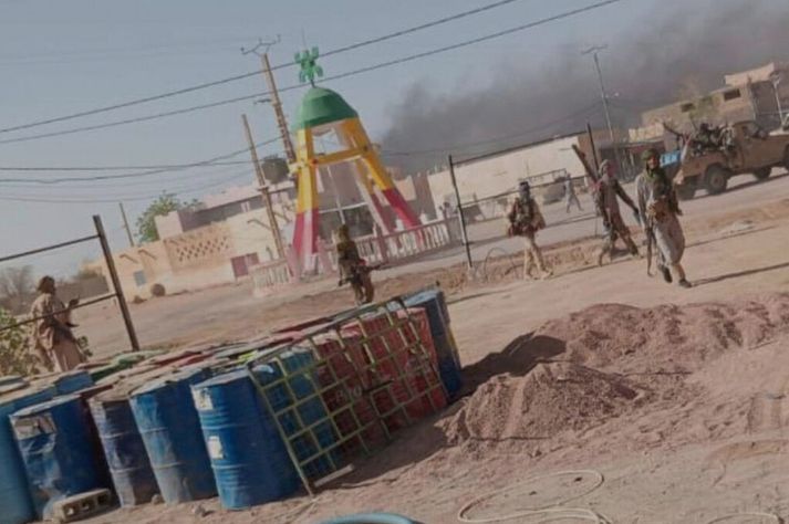 JNIM, sem eru hliðhollir al-Qaeda, hafa haslað sér völl í Malí á undanförnum árum. Hér á mynd eru vissulega vígamenn úr FLA.