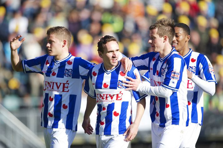 Alfreð Finnbogason er hér lengst til vinstri.