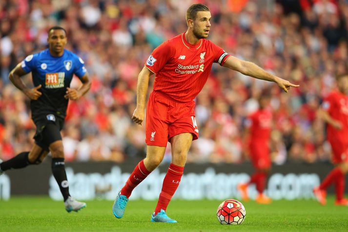 Henderson í leik Liverpool gegn Bournemouth.