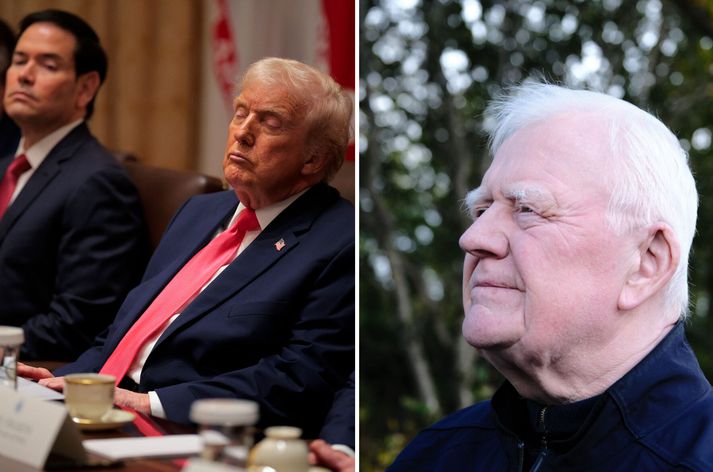 Arnór Sigurjónsson er sérfræðingur í öryggis- og varnarmálum. Á myndinni til hægri má sjá þá Donald Trump forseta Bandaríkjanna og Marco Rubio utanríkisráðherra.
