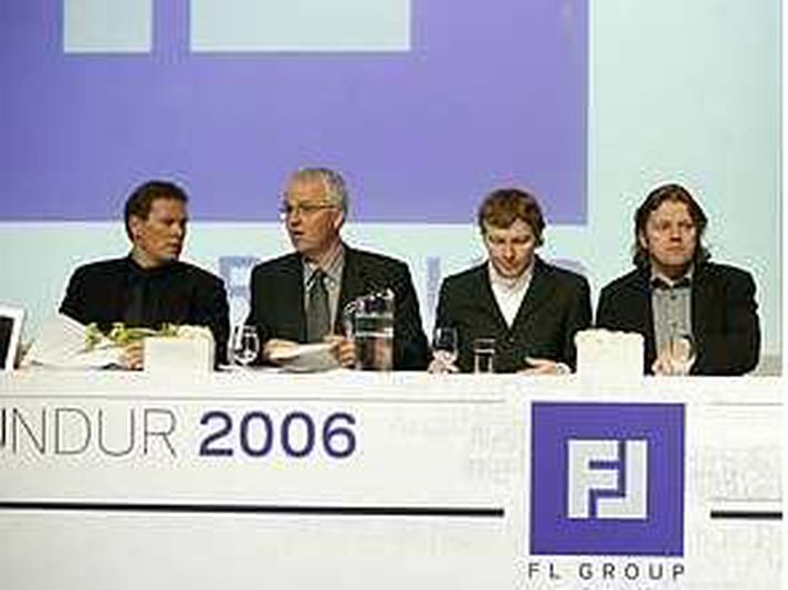 Hannes Smárason, Skarphéðinn Berg Steinarsson, Þorsteinn M Jónsson og Jón Ásgeir Jóhannesson.
