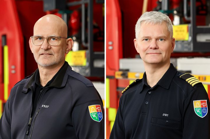 Jón Viðar, til vinstri, færir sig yfir til almannavarnanefndar höfuðborgarsvæðisins og Birgir tekur við af honum tímabundið.
