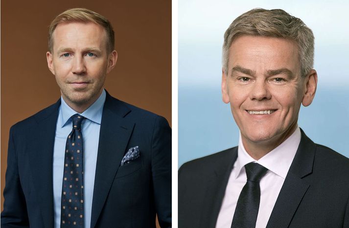 Benedikt Gíslason, bankastjóri Arion, og Ármann Þorvaldsson, bankastjóri Kviku.