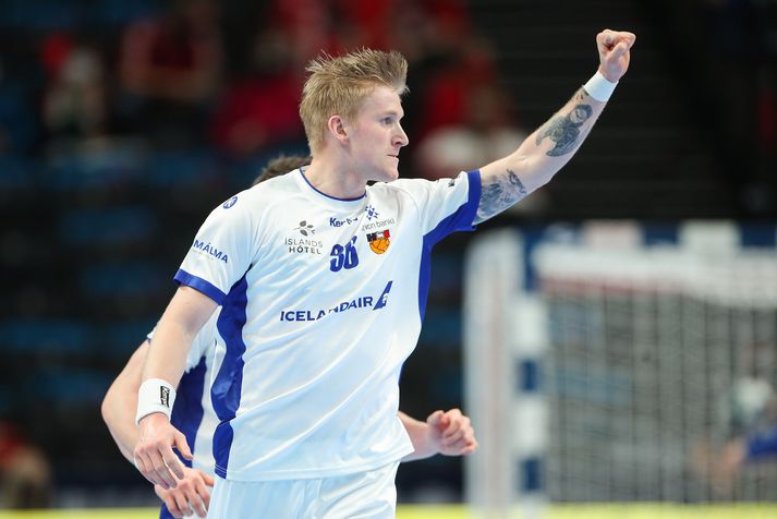 Elvar Ásgeirsson var frábær í danska handboltanum í kvöld.