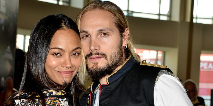 Zoe Saldana og eiginmaður hennar, Marco Perego.