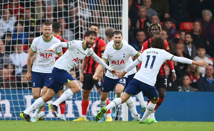 Rodrigo Bentancur reyndist hetja Tottenham í dag.