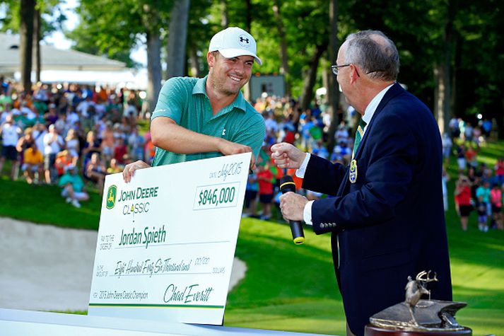 Spieth getur ekki hætt að vinna stór golfmót.