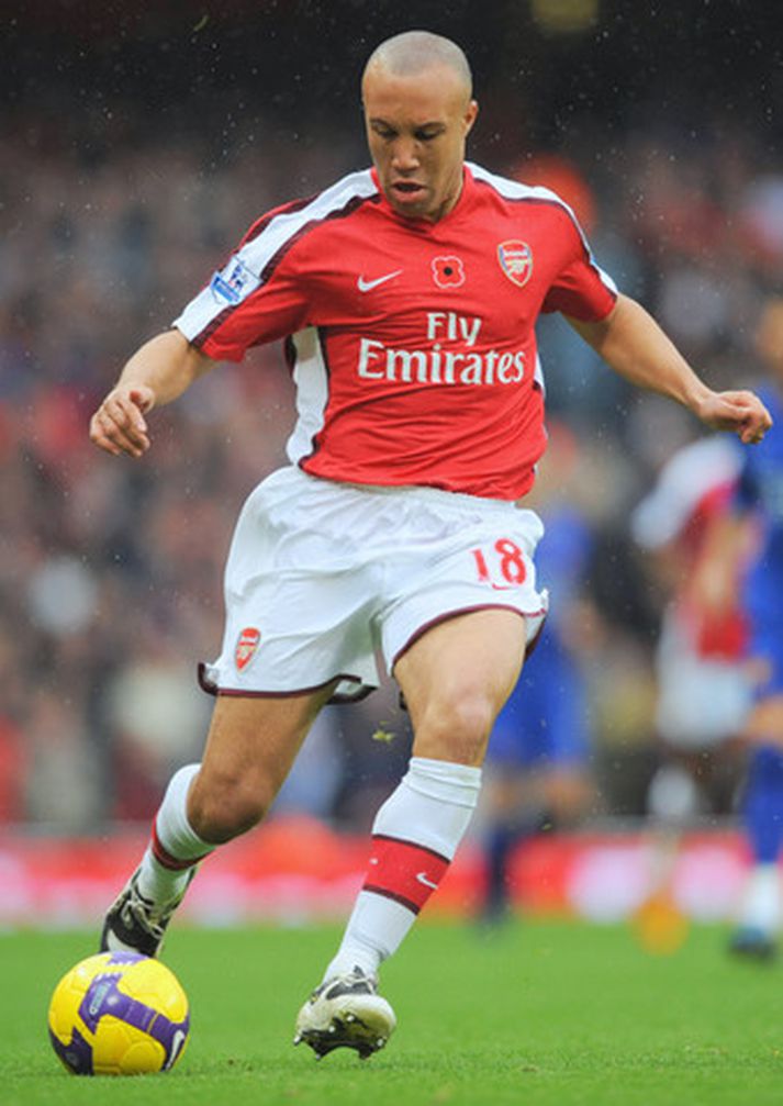 Mikael Silvestre í leik með Arsenal.