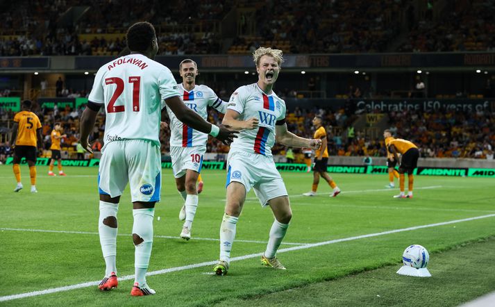 Andri fagnar marki sínu gegn Wolves í ensku B-deildinni á dögunum. Framherjinn verið sjóðandi heitur upp á síðkastið.