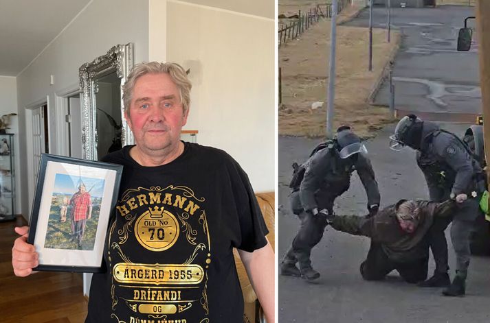 Hermann viðurkennir að mögulega hafi hann aðeins streist á móti handtökunni.