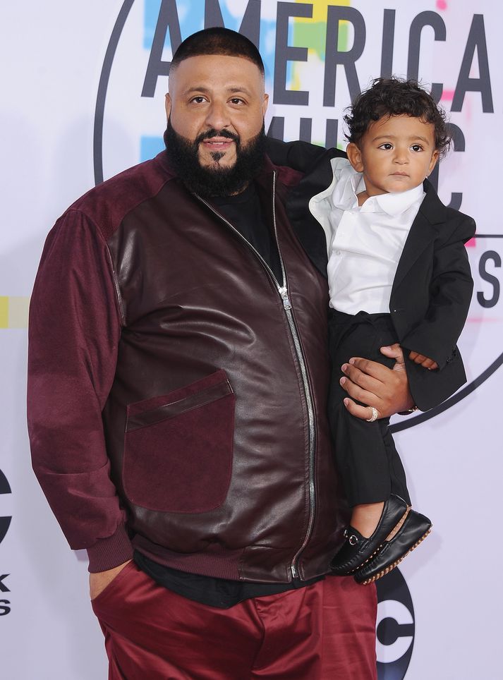 DJ Khaled með syni sínum, Asahd Khaled. Asahd er rétt rúmlega eins árs, og er einum of sætur.