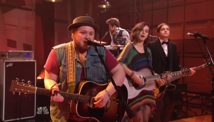Hljómsveitin Of Monsters and Men kom fram í Jay Leno í gærkvöldi.