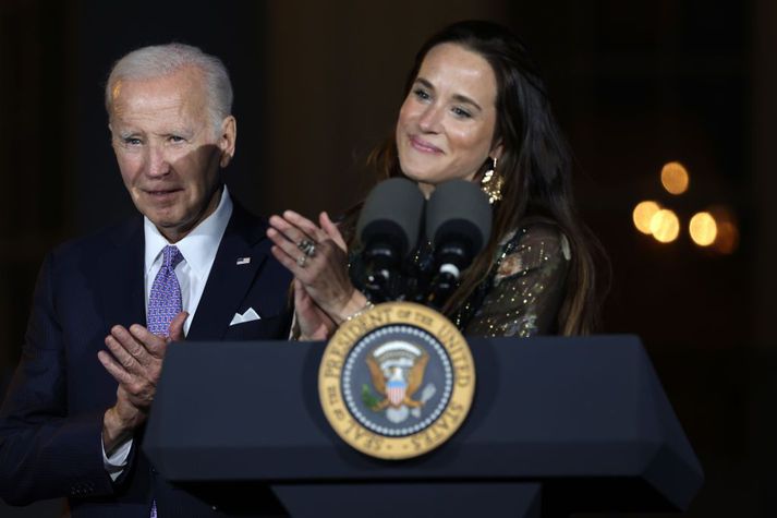 Joe Biden Bandaríkjaforseti og dóttir hans Ashley Biden.