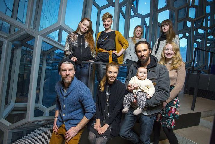 Hönnuðirnir Björg Guðmundsdóttir, Borghildur Gunnlaugsdóttir, Þórey Björk Halldórsdóttir, Aron Bullion, Anthony Bacigalupo, Ýr Káradóttir, Lísa Kjartansdótir og Helga Lilja Magnúsdóttir.