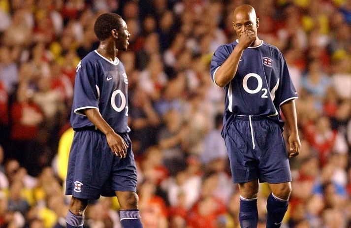 Shaun Wright-Phillips og Ian Wright léttir á því.