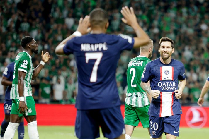 Messi og Mbappe skoruðu báðir gegn Maccabi Haifa.