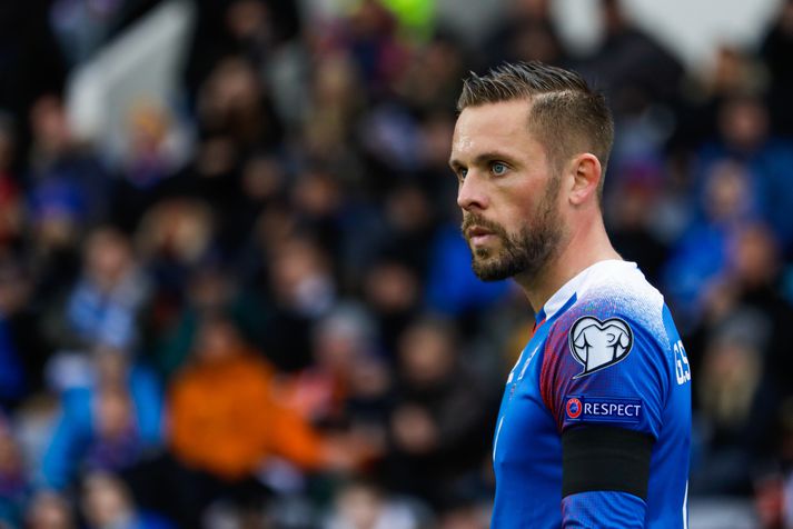 Gylfi Þór Sigurðsson fyrirliði.