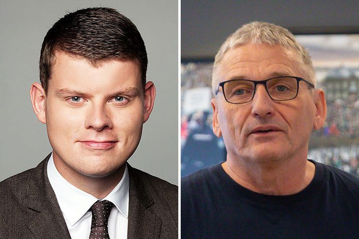 Stefán Einar Stefánsson, viðskiptablaðamaður á Morgunblaðinu, og Hjálmar Jónsson, formaður Blaðamannafélags Íslands.