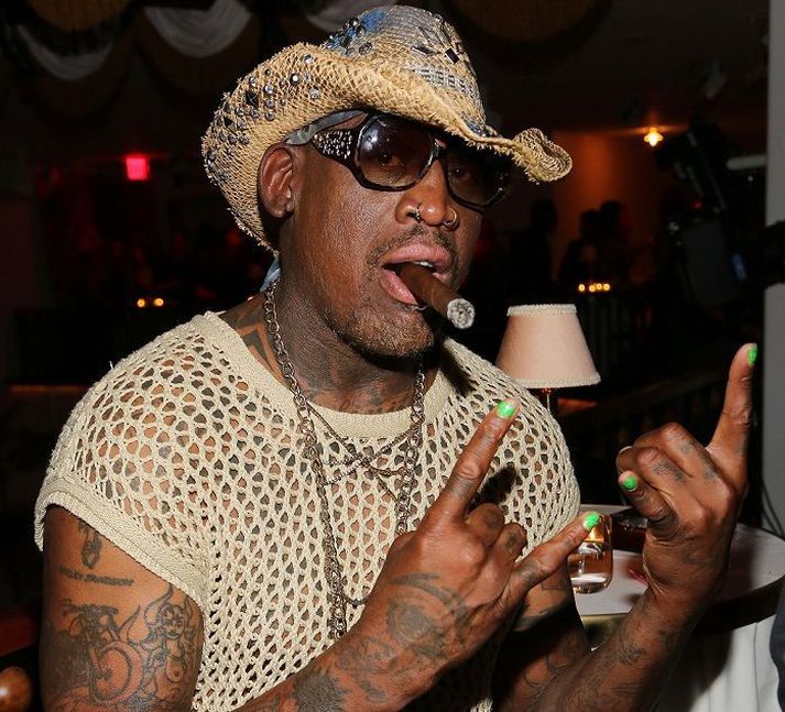 Dennis Rodman, þræleðlilegur að vanda.