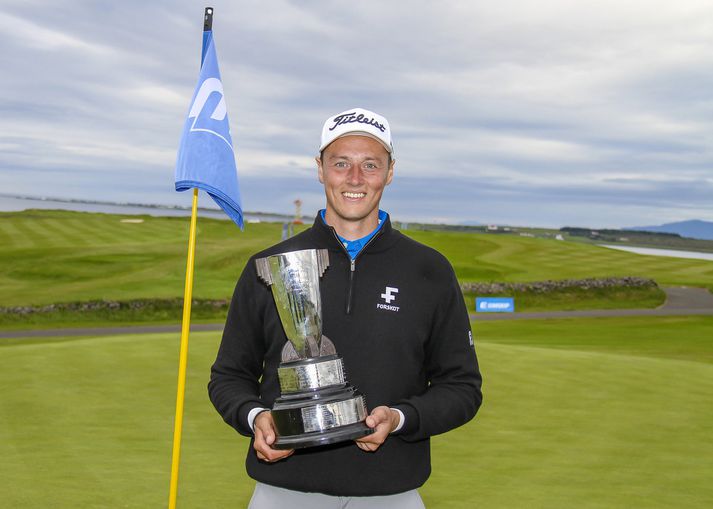 Axel Bóasson úr Golfklúbbnum Keili vann sinn annan Íslandsmeistaratitil á heimavelli í fyrra.