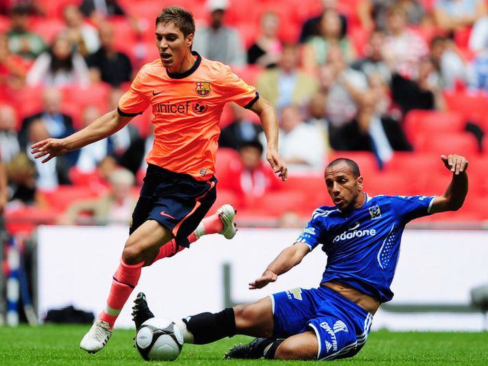 Rubén Rochina í æfingaleik með Barcelona á móti Al Ahly.