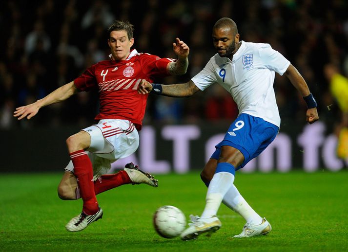 Agger á ferðinni í leiknum gegn Englandi.