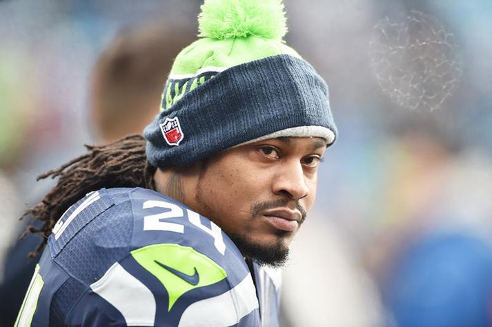 Marshawn Lynch eða Beastmode eins og hann er iðulega kallaður.