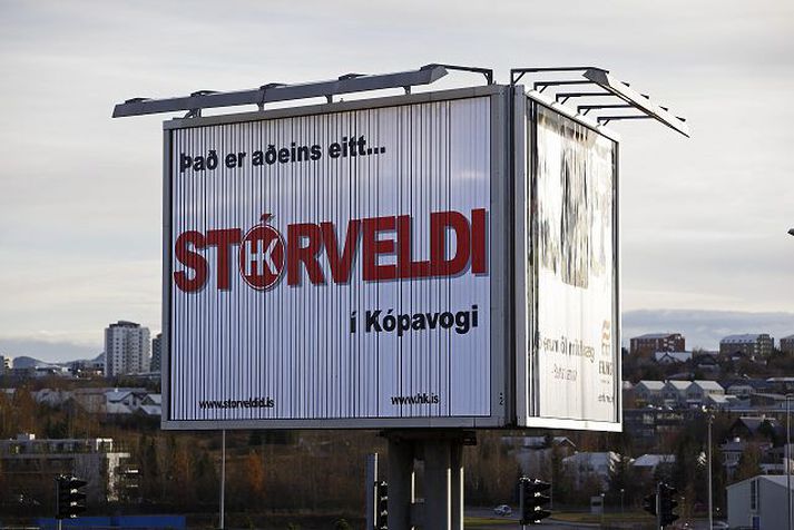 Knattspyrnudeild HK ætlar að fjarlægja flettiskiltið en formaðurinn hefur fulla trú á því að það verði sett upp aftur. Fréttablaðið/vilhelm
