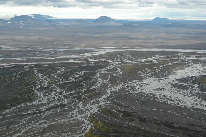 Hluti Þjórsárvera og Sprengisands, Hágöngur og yfir á Vatnajökul.
