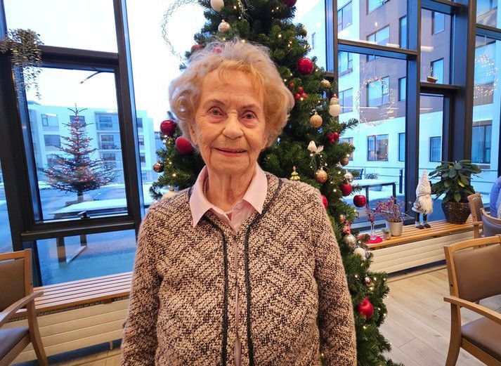 Þórhildur var kát og hress á afmælisdaginn sinn í fyrra þann 22. desember.